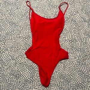 Red Sunny Co Pamela one piece swim suit size small